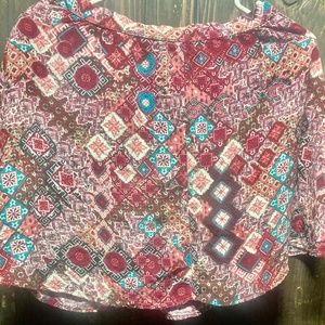 Wet Seal patterned mini skirt